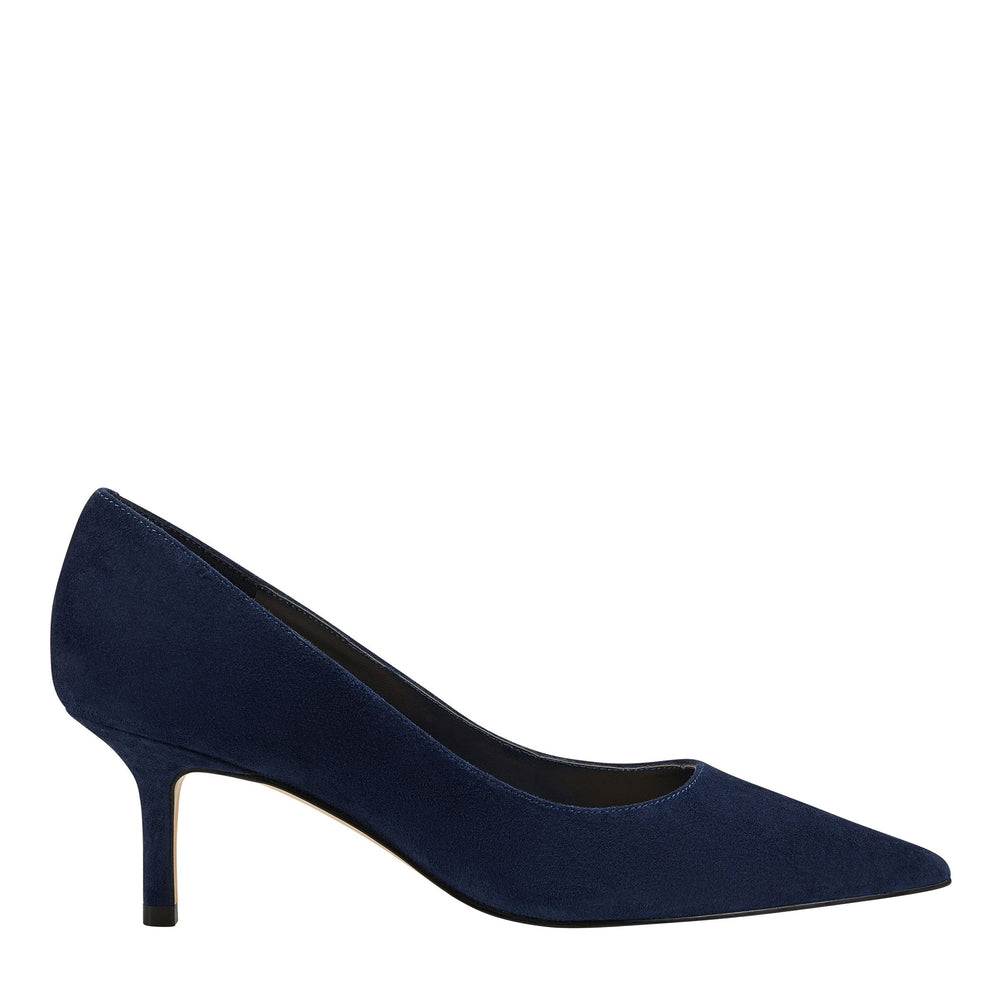 Marc Fisher Alola Pump | Dark Blue Suede