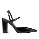 Marc Fisher Doster Pointy Toe Slingback | Black Patent