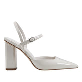 Marc Fisher Doster Pointy Toe Slingback | Chic Cream Patent