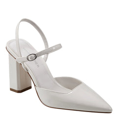 Marc Fisher Doster Pointy Toe Slingback | Chic Cream Patent