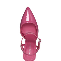 Marc Fisher Doster Pointy Toe Slingback | Pink Patent