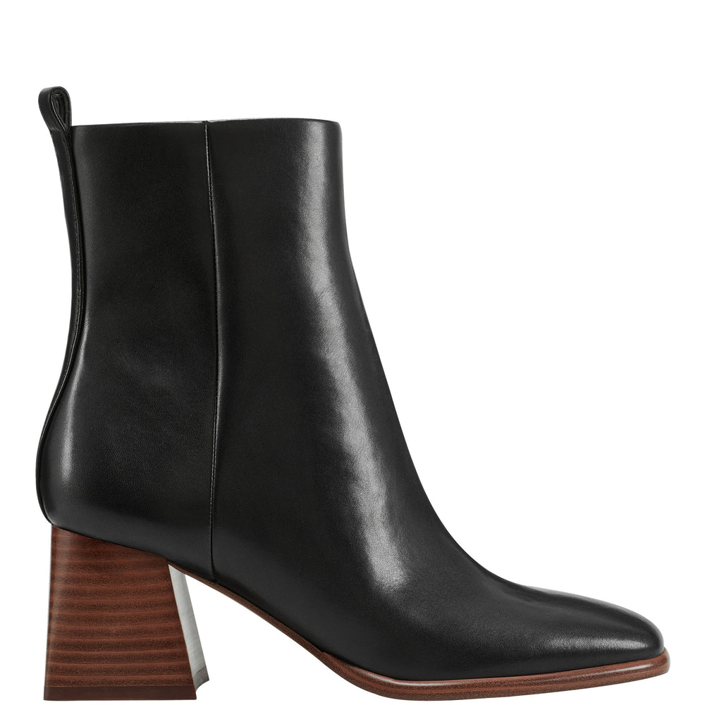 Marc Fisher Floria Square Toe Bootie | Black Leather