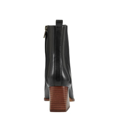 Marc Fisher Floria Square Toe Bootie | Black Leather