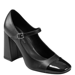 Marc Fisher Charine Cap Toe Mary Jane | Black/Black