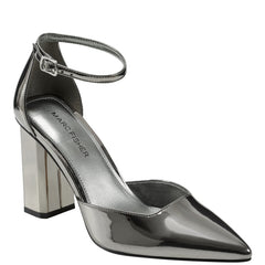 Marc Fisher Demeter Ankle Strap Pump | Pewter Metallic