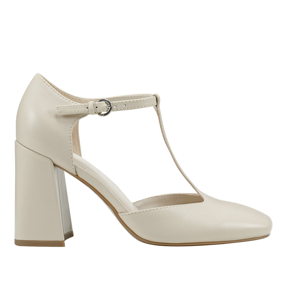 Marc Fisher Cyrene T-Strap Pump | Chic Cream