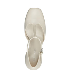 Marc Fisher Cyrene T-Strap Pump | Chic Cream