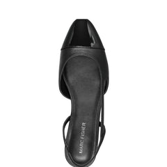 Marc Fisher Dela Closed Toe Slingback Dress Flat | Black