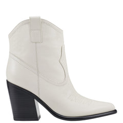 Marc Fisher Jalella Detailed Western Bootie | Ivory Leather