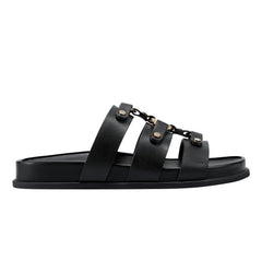 Marc Fisher Verity Flat Footbed Sandal | Black