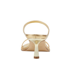 Marc Fisher Alonde Heeled Slide Sandal | Gold Leather