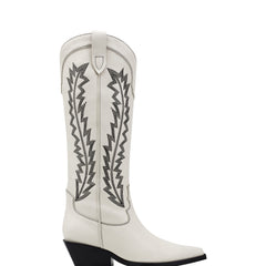 Marc Fisher Roselle Western Boot | Chic Cream Leather