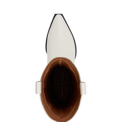 Marc Fisher Roselle Western Boot | Chic Cream Leather