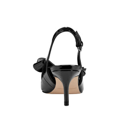 Marc Fisher Allon Bow Slingback Pump | Black Patent