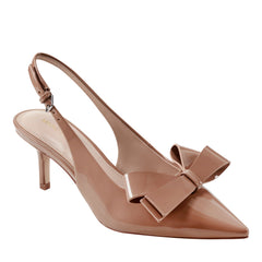 Marc Fisher Allon Bow Slingback Pump | Light Brown Patent