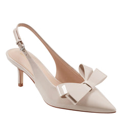 Marc Fisher Allon Bow Slingback Pump | Light Natural Patent