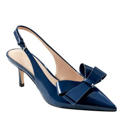 Marc Fisher Allon Bow Slingback Pump | Navy Patent