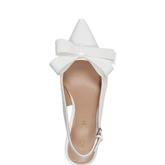 Marc Fisher Allon Bow Slingback Pump | White Patent