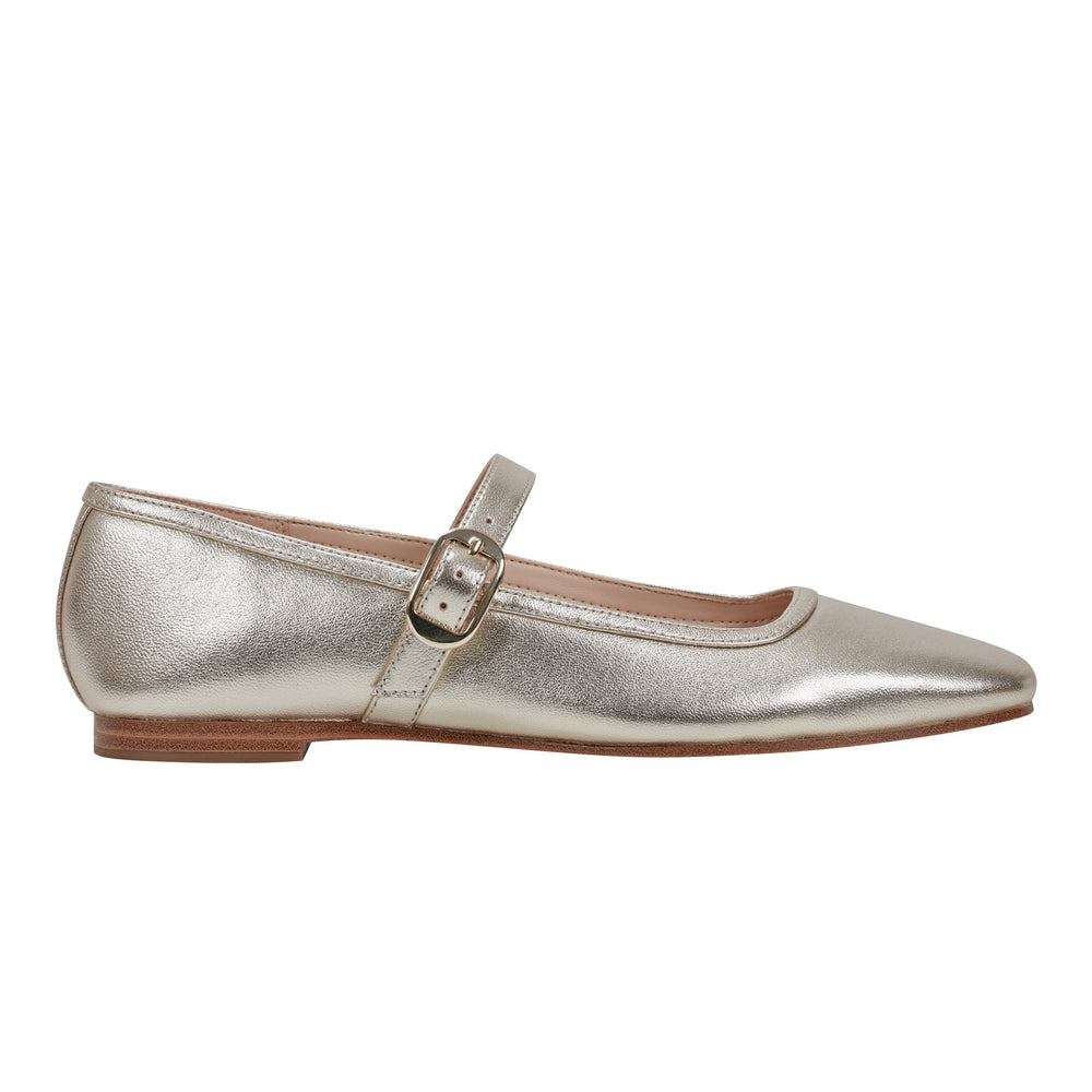 Marc Fisher Garissa Mary Jane Ballet Flat | Platino Leather