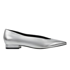Marc Fisher Gunner Pointed Toe Flat | Silver