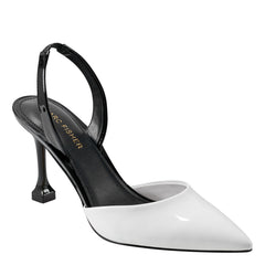 Marc Fisher Hadya Slingback Pump | White/Black