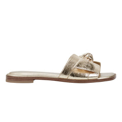 Marc Fisher Finey Flat Bow Sandal | Gold