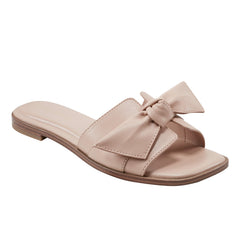 Marc Fisher Finey Flat Bow Sandal | Light Natural