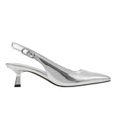 Marc Fisher Kory Slingback Pump | Silver Leather