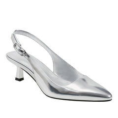 Marc Fisher Kory Slingback Pump | Silver Leather