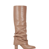 Marc Fisher Lalita Foldover Dress Boot | Light Natural Leather