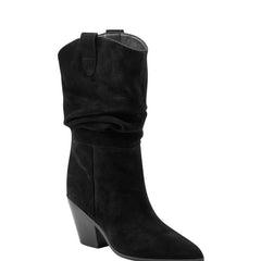 Marc Fisher Myleea Slouchy Boot | Black Suede