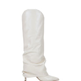 Marc Fisher Nairine Foldover Dress Boot | White Leather