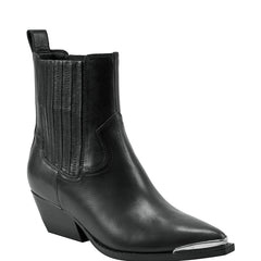 Marc Fisher Pryce Western Bootie | Black Leather