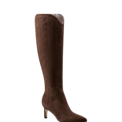 Marc Fisher Quinnie Dress Boot | Dark Brown Suede