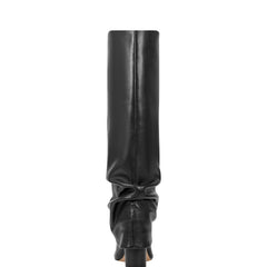 Marc Fisher Lalita Foldover Dress Boot | Black Leather