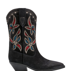 Marc Fisher Trista Western Boot | Dark Blue Suede