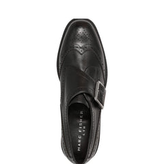 Marc Fisher Remona Monk Strap Loafer | Black Leather