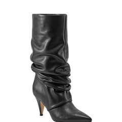 Marc Fisher Paityn Scrunch Dress Boot | Black Leather