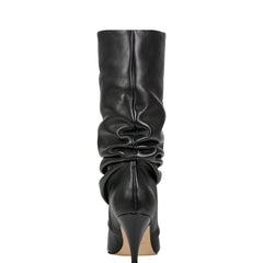 Marc Fisher Paityn Scrunch Dress Boot | Black Leather