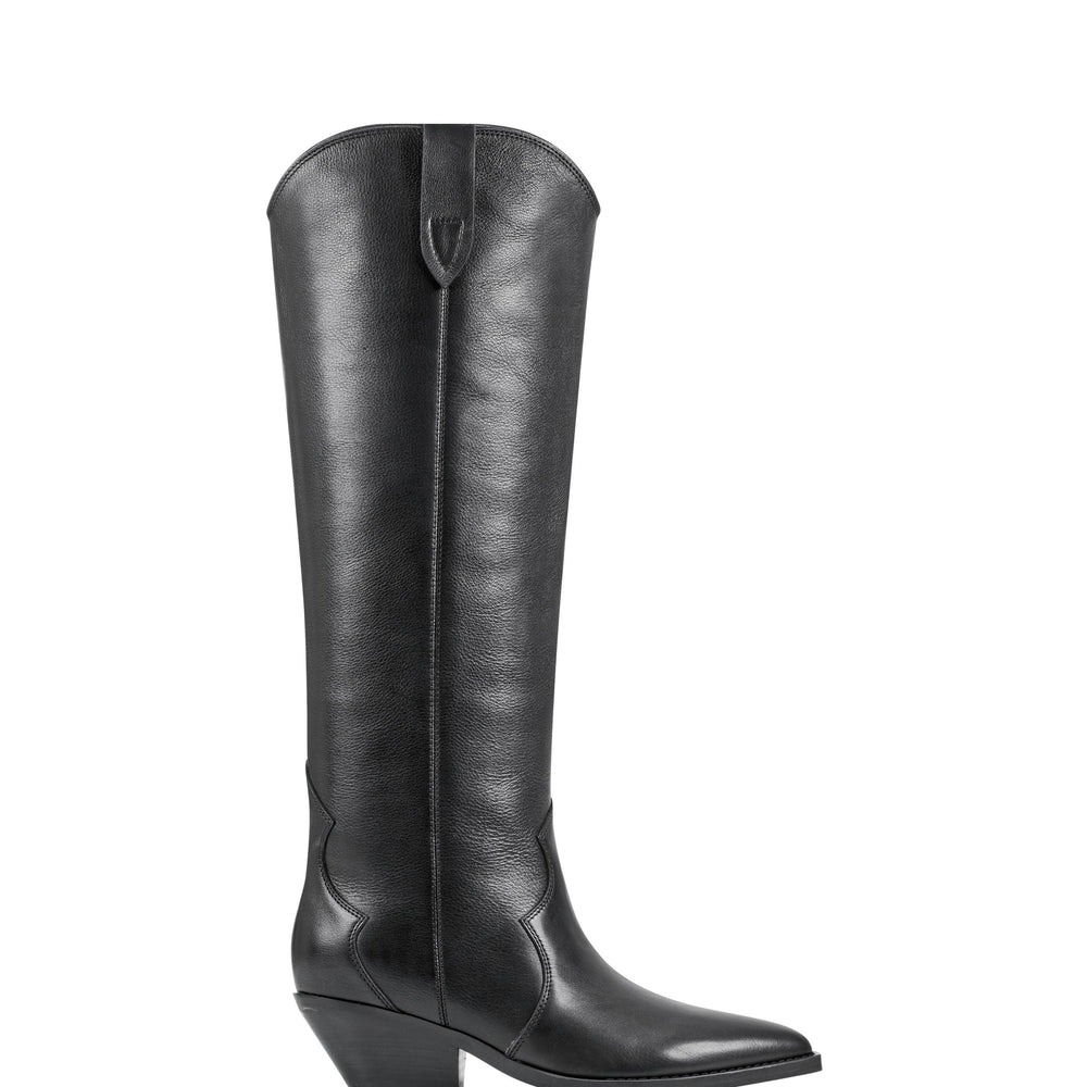 Marc Fisher Ander Western Boot | Black Leather