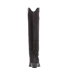 Marc Fisher Ander Western Boot | Dark Blue Suede