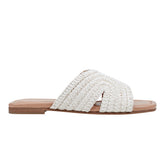 Marc Fisher Narda Flat Sandal | White