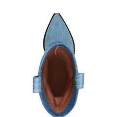 Marc Fisher Harlo Foldover Western Boot | Denim