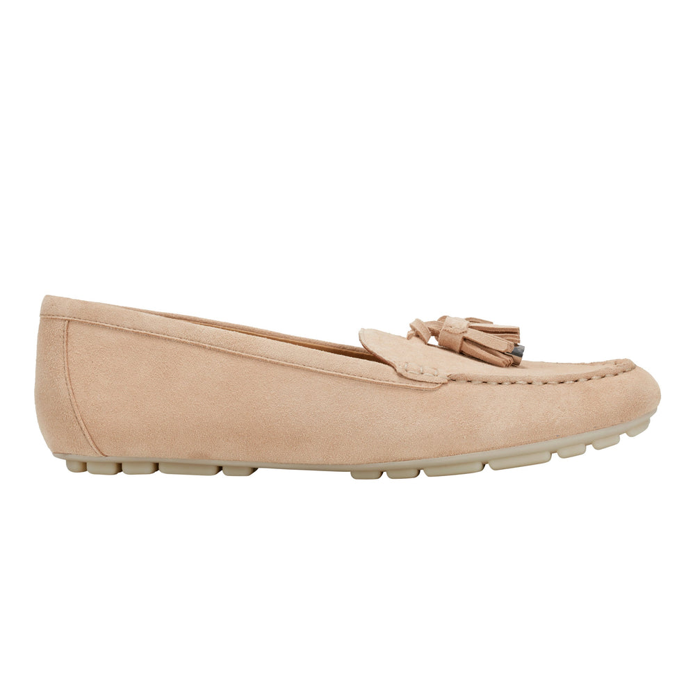 Marc Fisher Layney Casual Tassle Loafer | Natural Suede