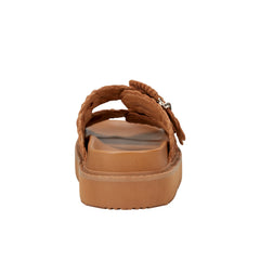 Marc Fisher Auggie Woven Footbed Sandal | Natural Leather