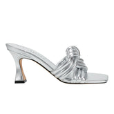 Marc Fisher Dru Knotted Slide Sandal | Silver