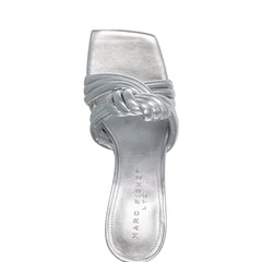 Marc Fisher Dru Knotted Slide Sandal | Silver
