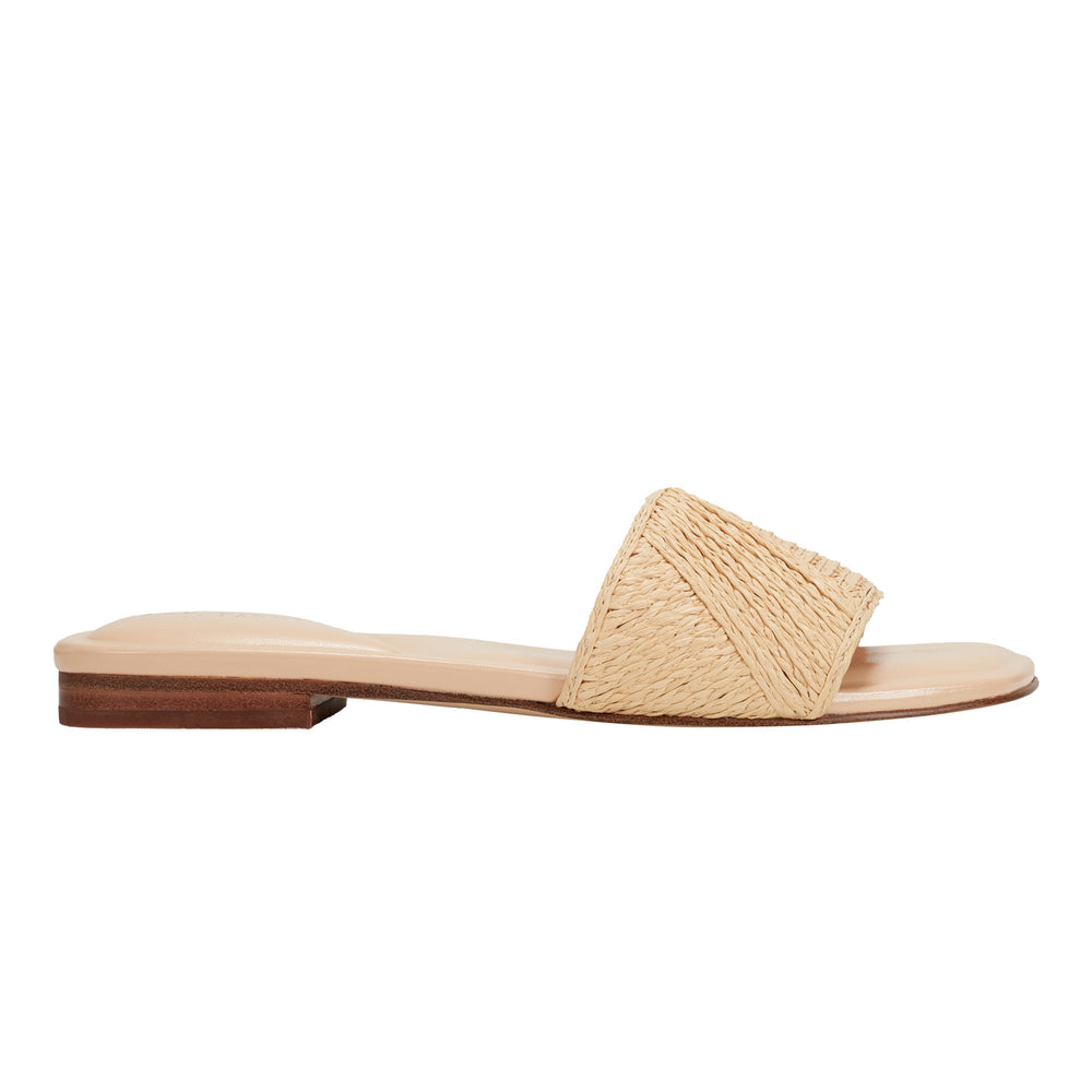 Marc Fisher Murphy Flat Sandal | Natural Raffia