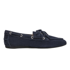 Marc Fisher Uleena Boat Shoe In Navy Suede V Uleena Mbl01 | Navy Suede