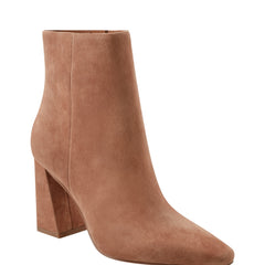 Marc Fisher Yanara Heeled Bootie | Natural Suede